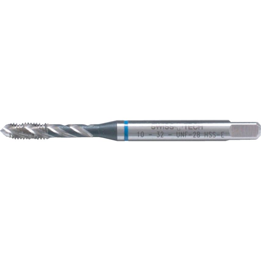 1/2X20 UNF HSS-EV Blue Ring Spiral Flute Tap - Bright Finish - DIN 374