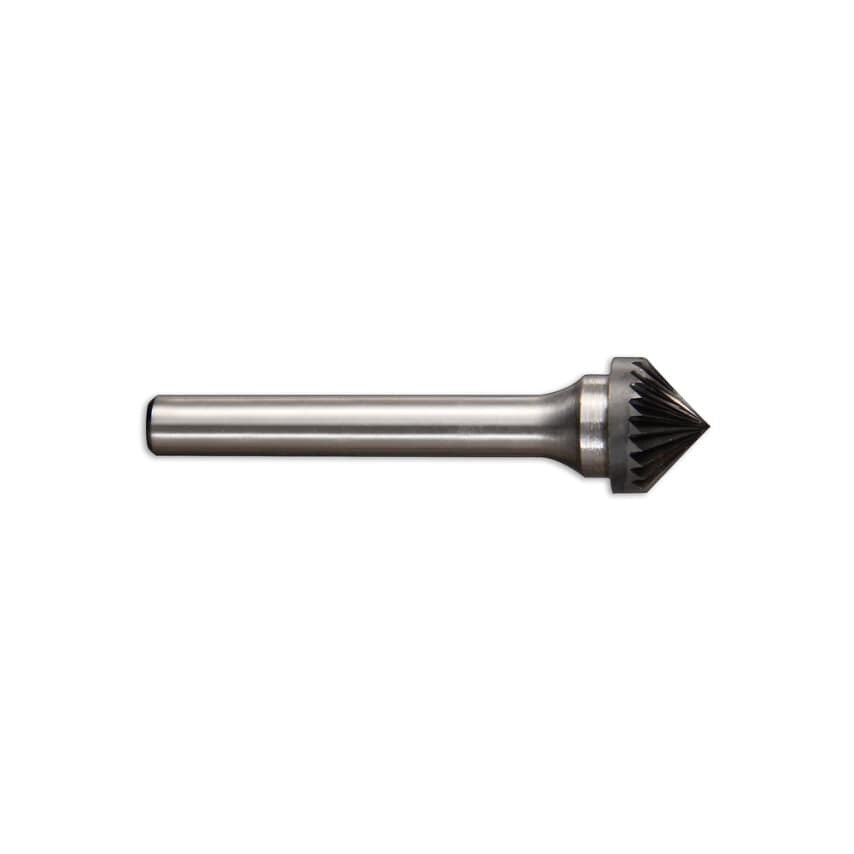 1/2"X9X6MM 90 Countersink Burr Single Cut - Shape K
