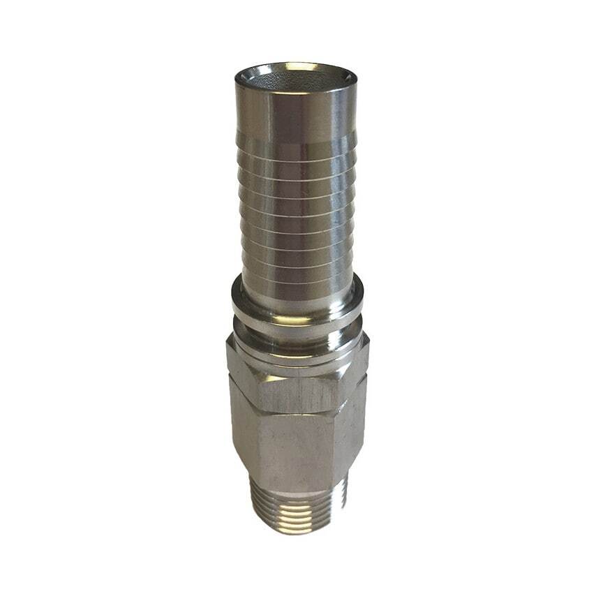 1/2" BSP Male x 1/2" Stainless Steel Swivel Hose Tail