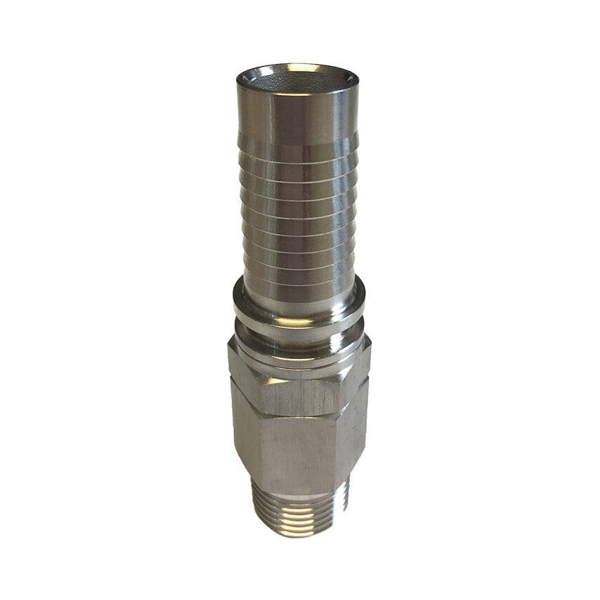 1/2" BSP Male X 1/2" Stainless Steel Swivel Hose Tail