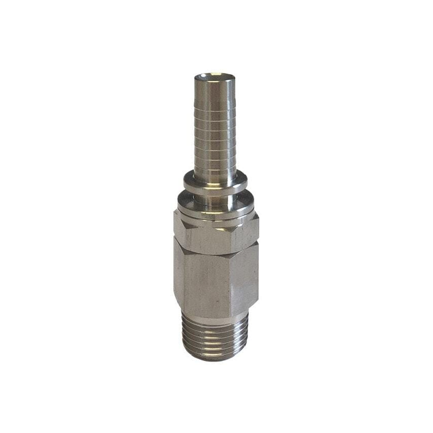 1/2" BSP Male x 3/4" Stainless Steel Swivel Hose Tail