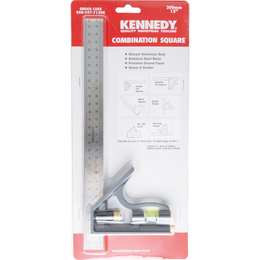 12" Diecast Combination Square & Rule