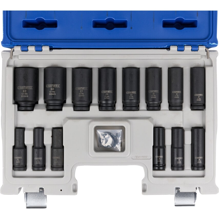 1/2" Drive Deep Impact Socket Set14 Piece - E041602