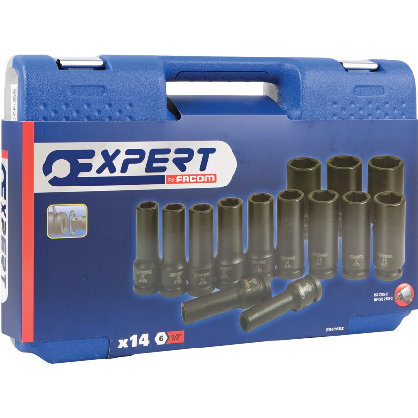 1/2" Drive Deep Impact Socket Set14 Piece - E041602
