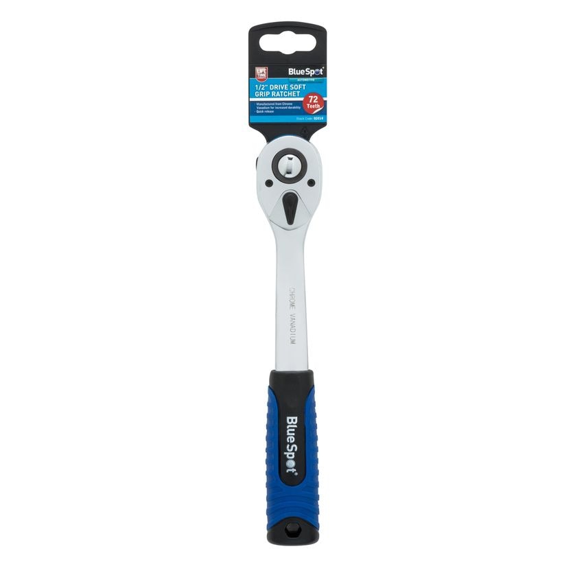 1/2" Drive Soft Grip Ratchet (72 Teeth)
