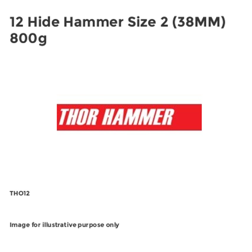 12 Hide Hammer Size 2 (38MM) 800g THO12