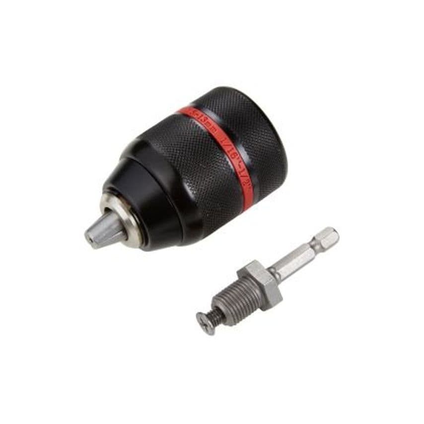 1/2" Locking Drill Chuck with 1/4" Hex Adapter (2-13MM)