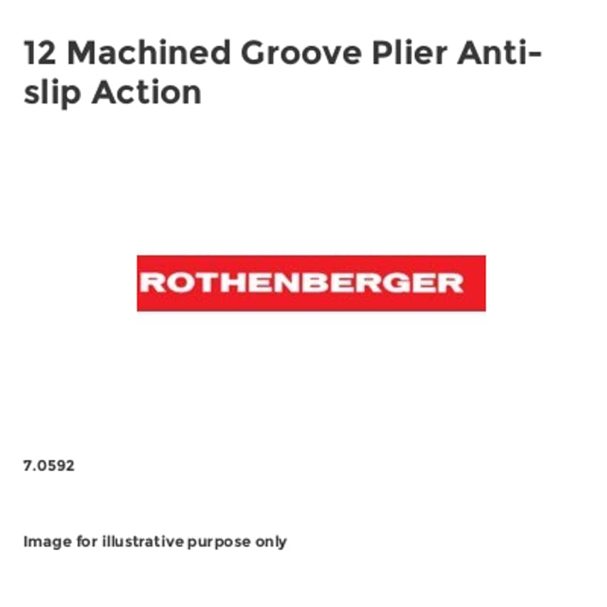 12 Machined Groove Plier Anti-slip Action