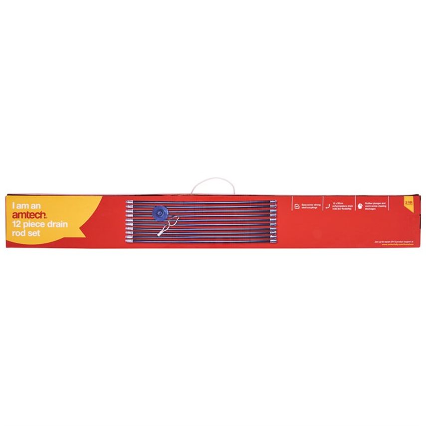 12 Piece Drain Rod Set