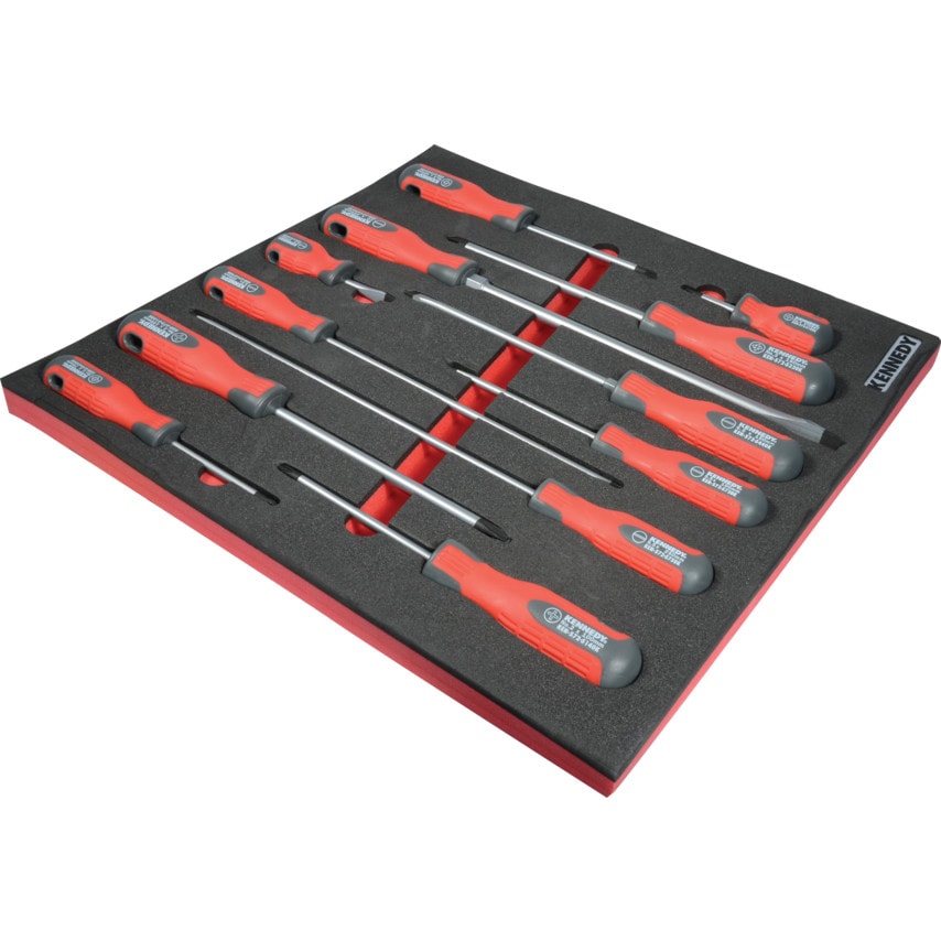 12 Piece Pro-torq Screwdriver Sets in Tool Control 2/3 Width Foam Inlay for Tool Chests