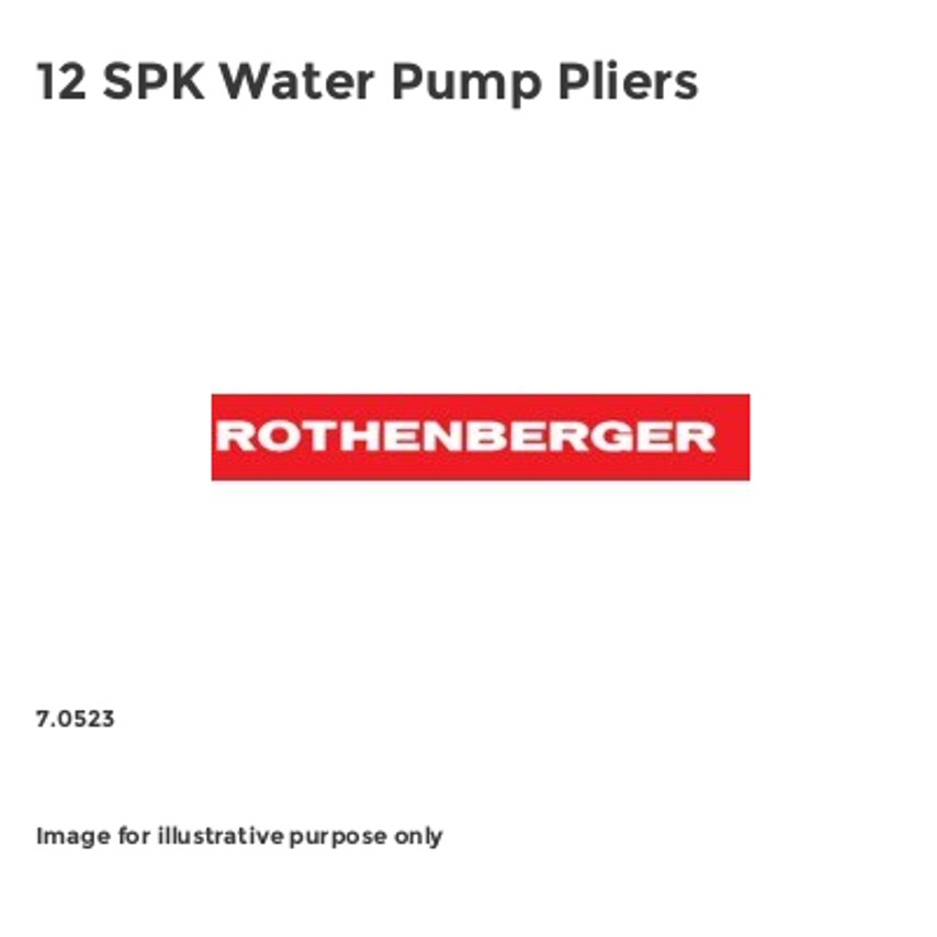 12 SPK Water Pump Pliers 7.0523