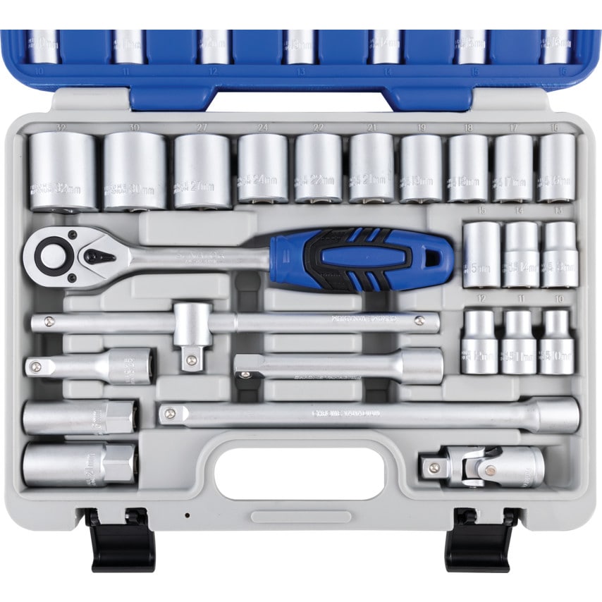 1/2" Square Drive 37 Piece Metric Socket Set