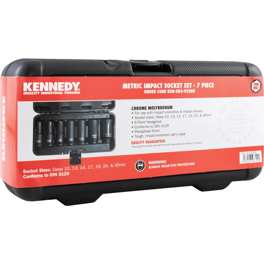1/2" Square Drive Deep Impact Socket Set - 7 Piece