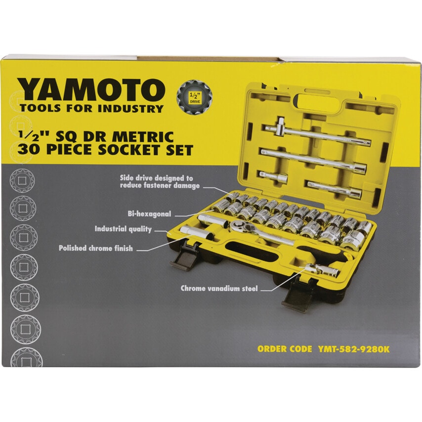 1/2" Square Drive Metric Minor 30 PC Set