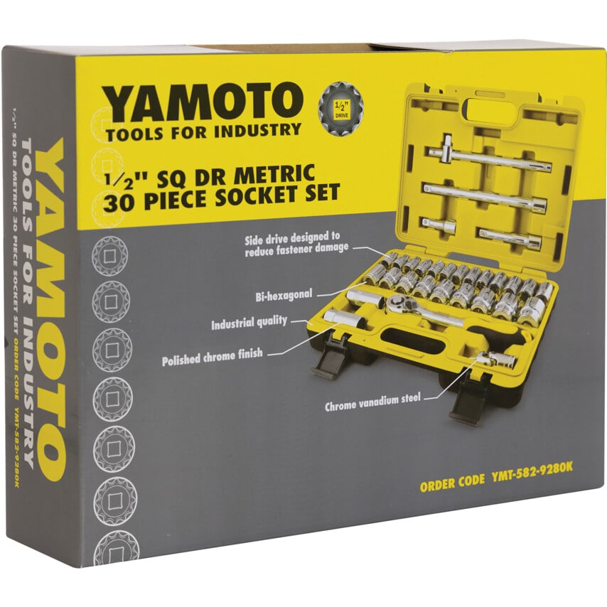 1/2" Square Drive Metric Minor 30 PC Set