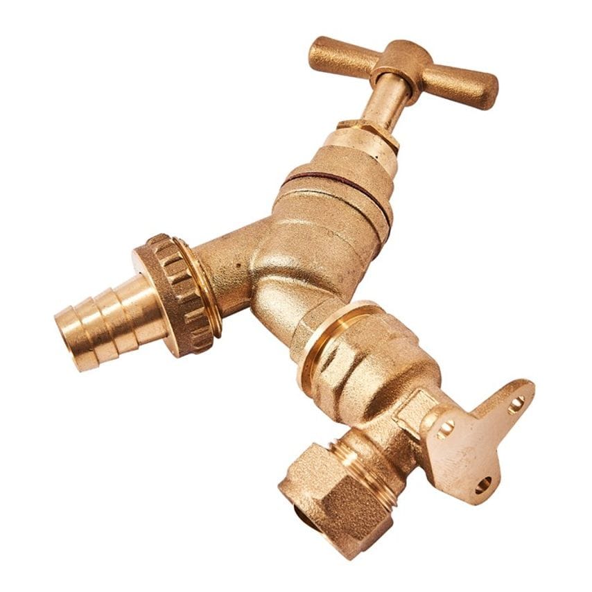 1/2" X 3/4" BSP Brass Tap and Hose Adapter