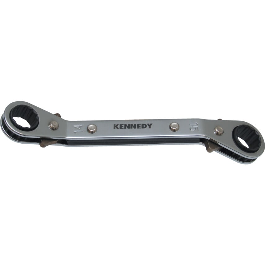 1/2" x 9/16" Offset Ratchet Ring Spanner