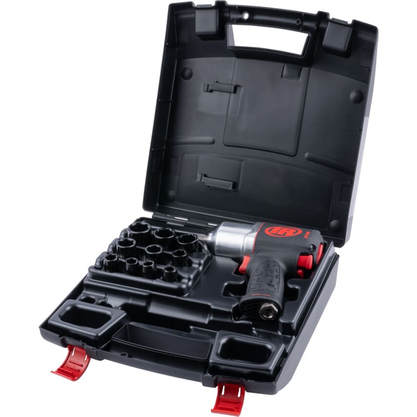 1/2in Air Impact Wrench 1500NM Torque Kit with 10 Sockets