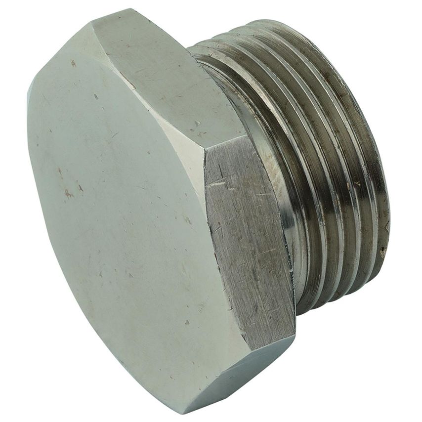 1/2in BSPP Male Hexagonal Solid Plug - PBP08SNP