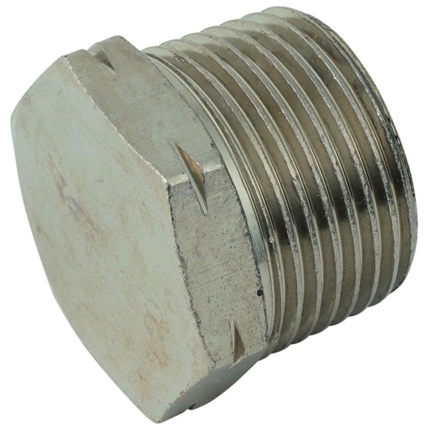 1/2in BSPT Male Hexagonal Solid Plug - PBT08SNP