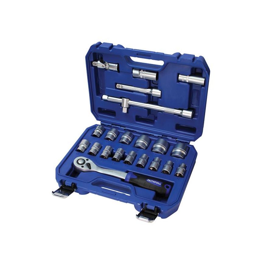 1/2in Drive Socket Set, 22 Piece FAISOC1222MN