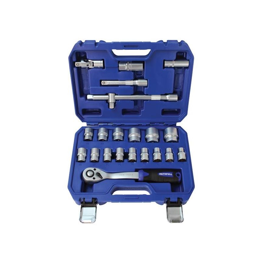 1/2in Drive Socket Set, 22 Piece FAISOC1222MN