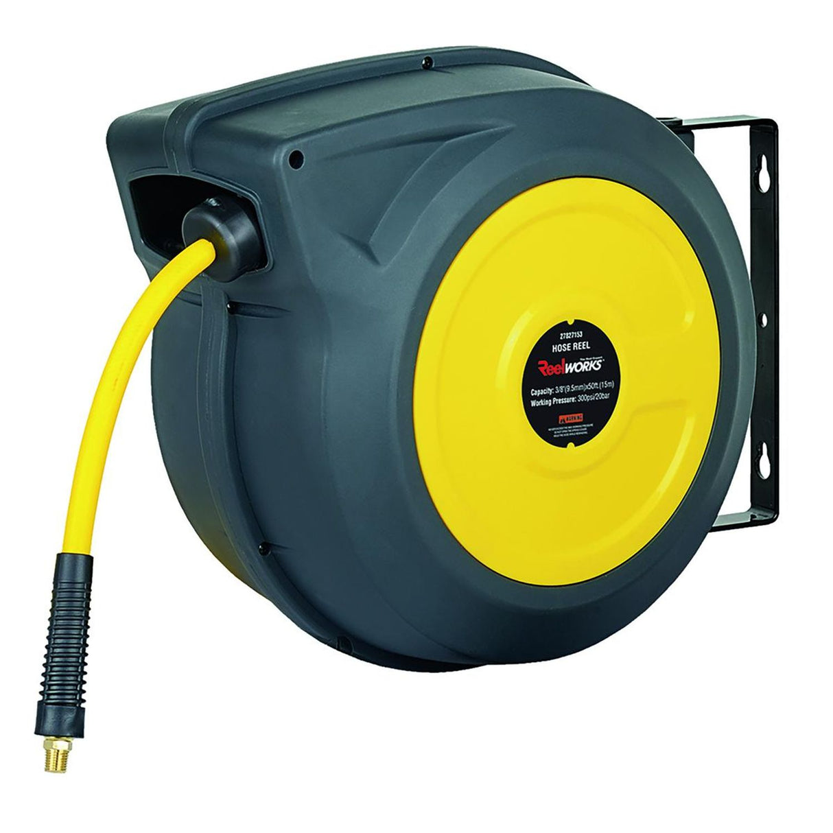 1/2in Hose ID 15M Air Hi-vis Hose Reel - C2783