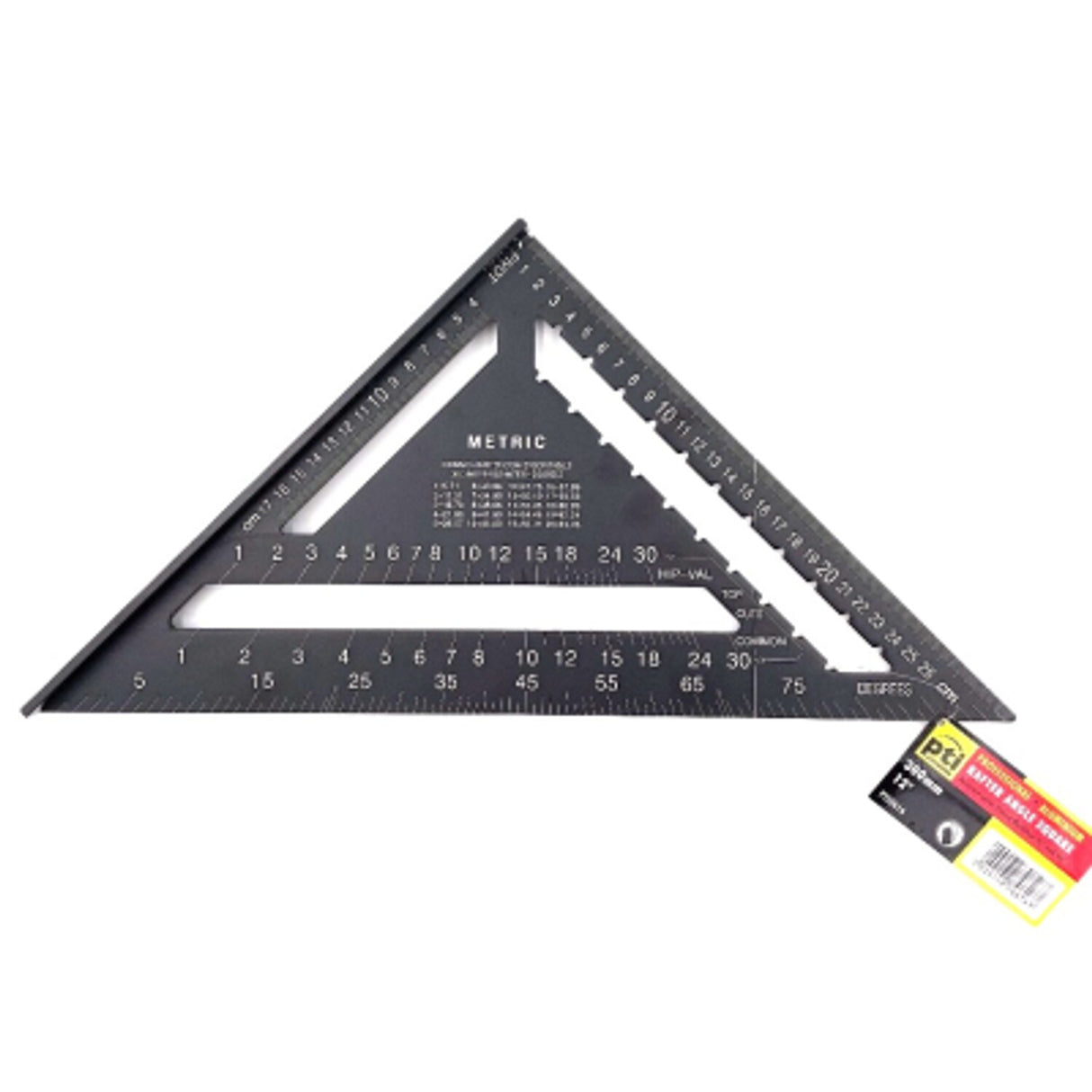 12in PTI Rafter Roofing Angle Square 300mm Black Anodised Aluminium