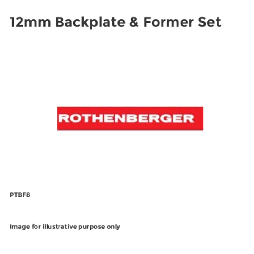 12mm Backplate & Former Set