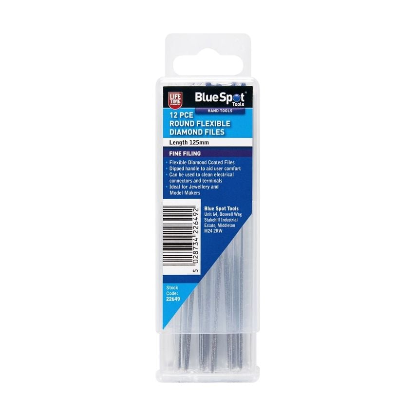 12pc Round Flexible Diamond Files