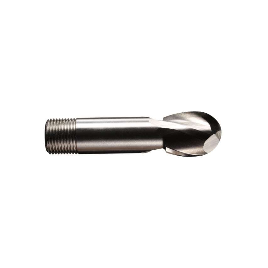 13/32"X3/8" 2 Flute HSS Screw Shank Ball Nose Short Series Slot Drill (BS 122/4)