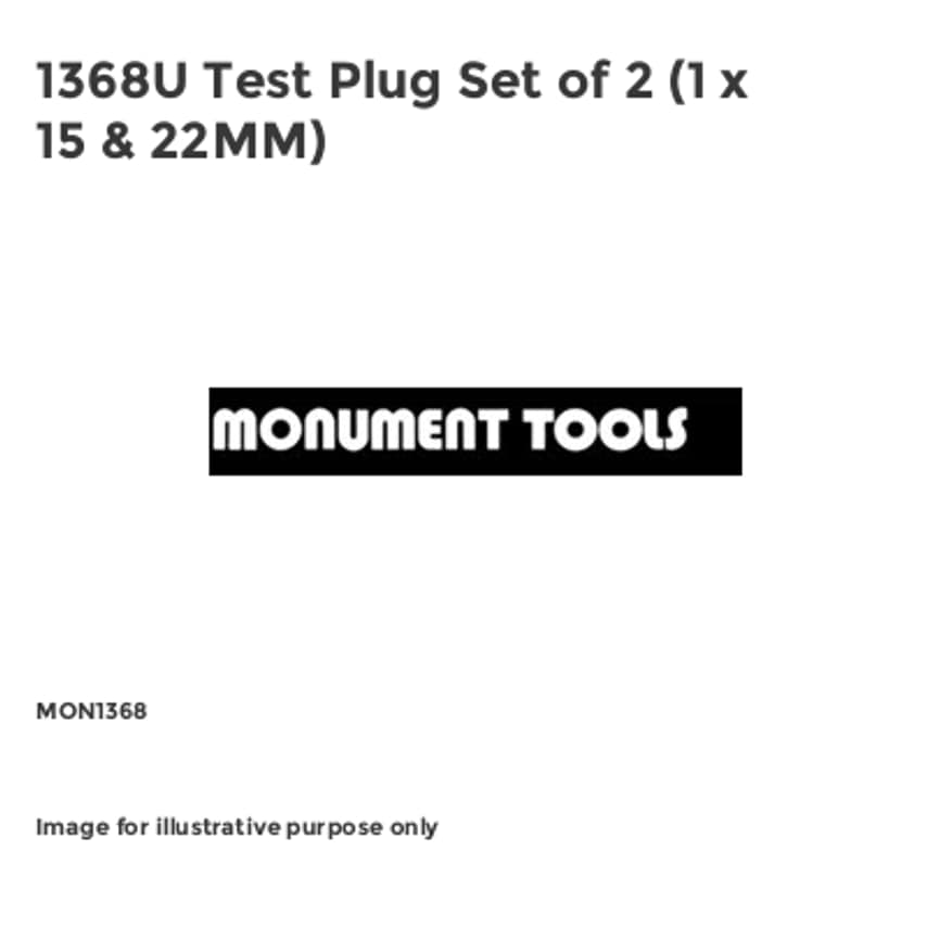 1368U Test Plug Set of 2 (1 x 15 & 22MM) MON1368