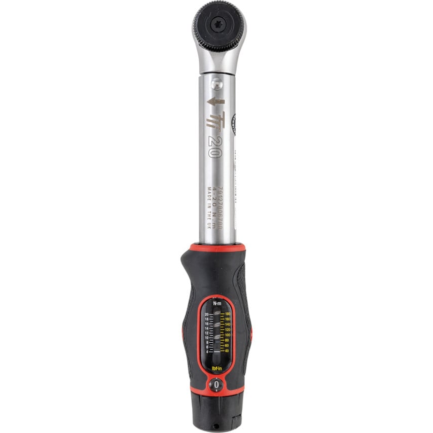 13831 TTI20 3/8" Square DV Torque Wrench 4-20N.M 35-180 Lbf.in