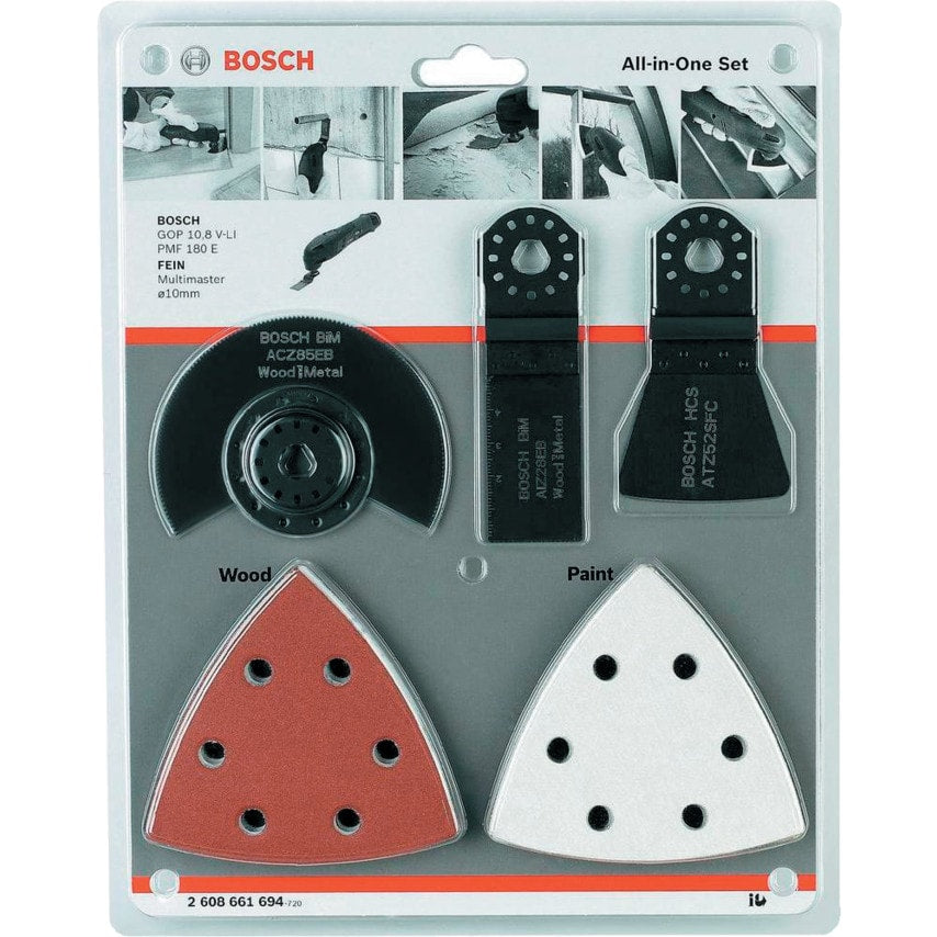 13 Piece Oscillating Multi-tool, All in One Set for Wood and Metal - (2 608 661 694)