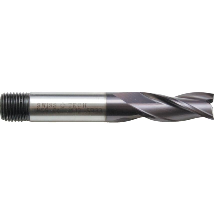 14.00MM HSS-Co 8% 3 Flute Threaded Shank Slot Drills - TiAlN Coated