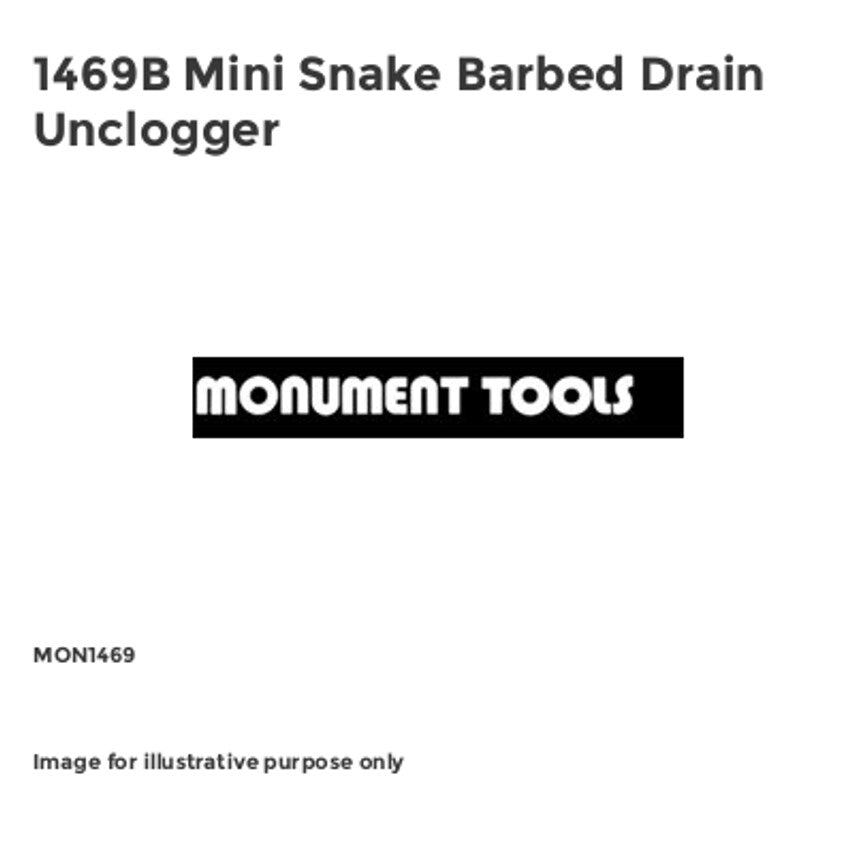 1469B Mini Snake Barbed Drain Unclogger
