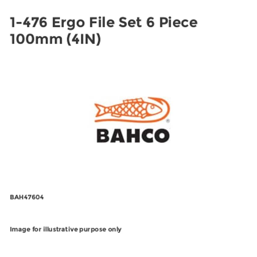1-476 Ergo File Set 6 Piece 100mm (4IN)