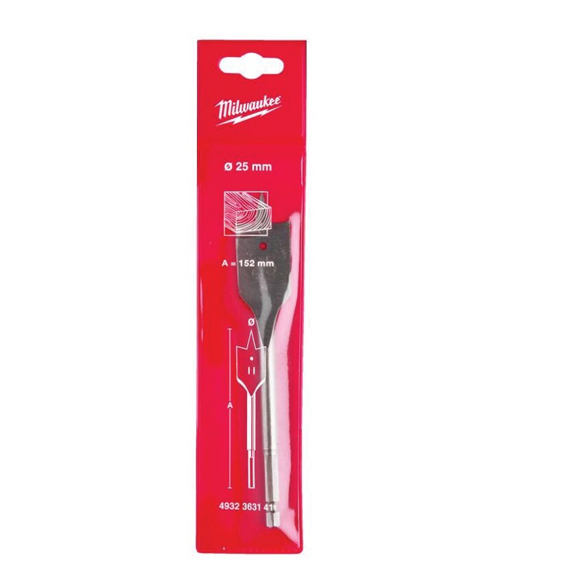 1/4"HEX Flat Drill/Boring Bit 25x160mm