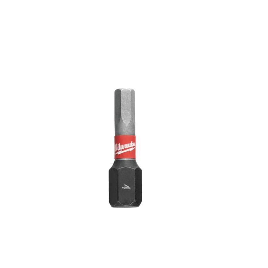 1/4"HEX Shockwave Impact Duty Driver Bit Hex 4mmx25mm (PK-2)
