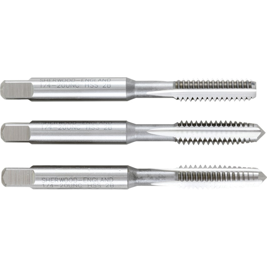 1/4"X20 UNC HSSGT Straight Flute Tap Set