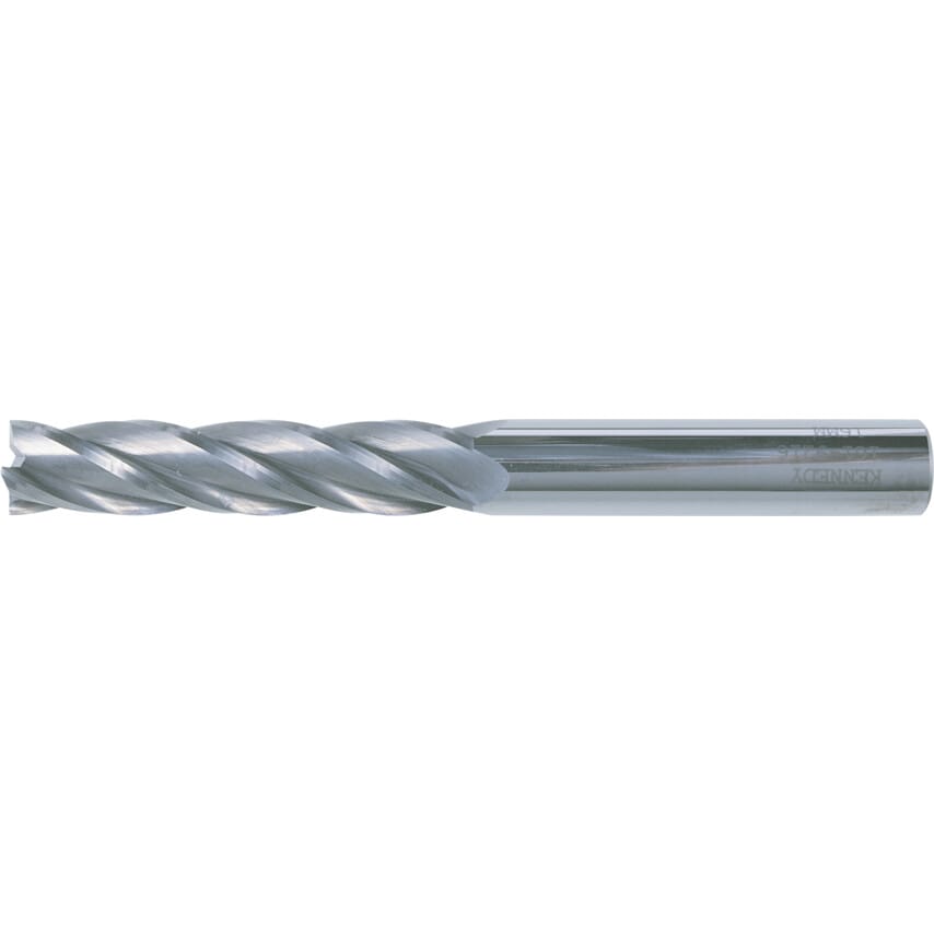 1/4" Carbide 4 Flute Plain Shank Long Series End Mill