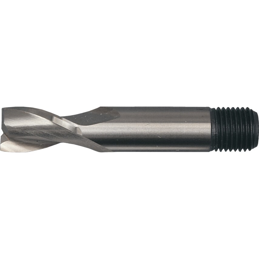 1/4" HSS-Co 5% 2 Flute Threaded Shank Short Series Slot Drill