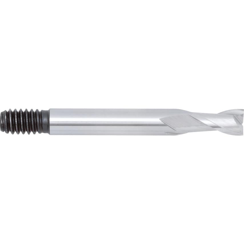 1/4" HSS 2 Flute Threaded Shank Short Series Slot Drill