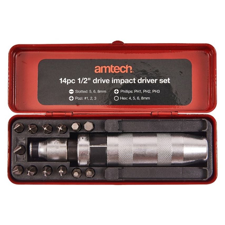 14 Piece 13mm (1/2") Drive Impact Driver Set