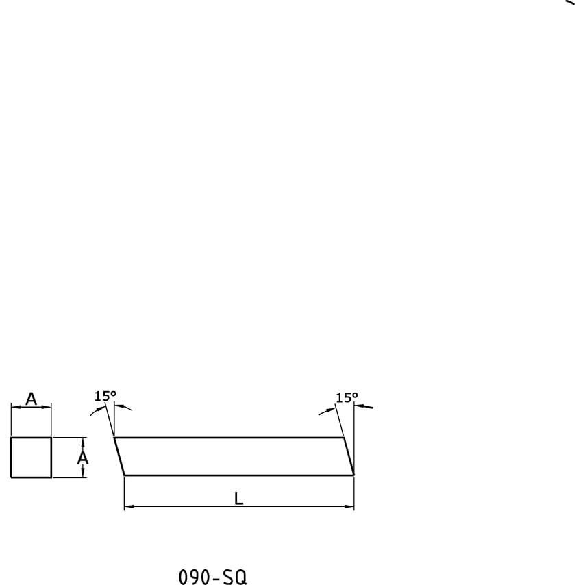 1/4" Sq X 4" HSS Toolbit