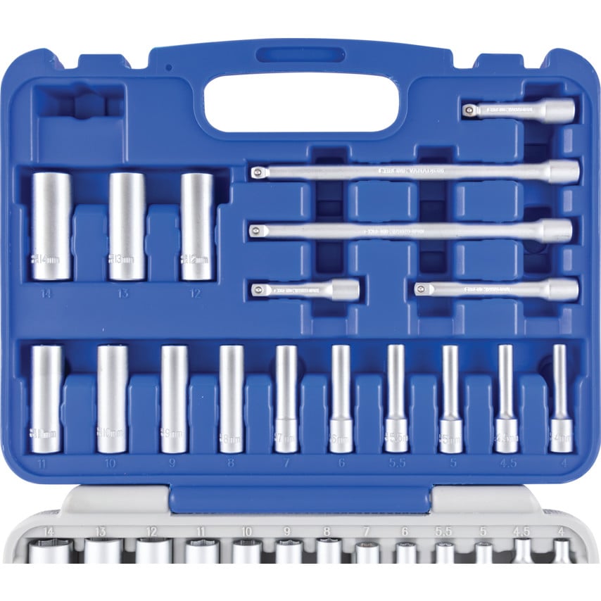 1/4" Square Drive 60 Piece Metric Socket Set