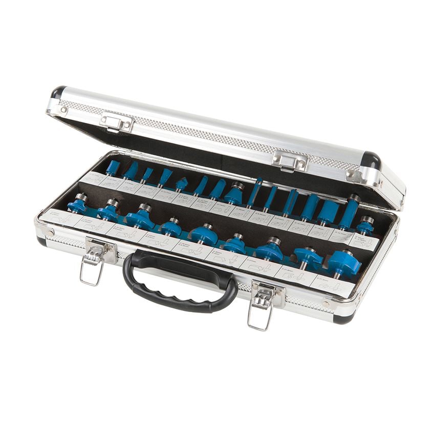 1/4" TCT Router Bit Set 24 Piece 1/4"
