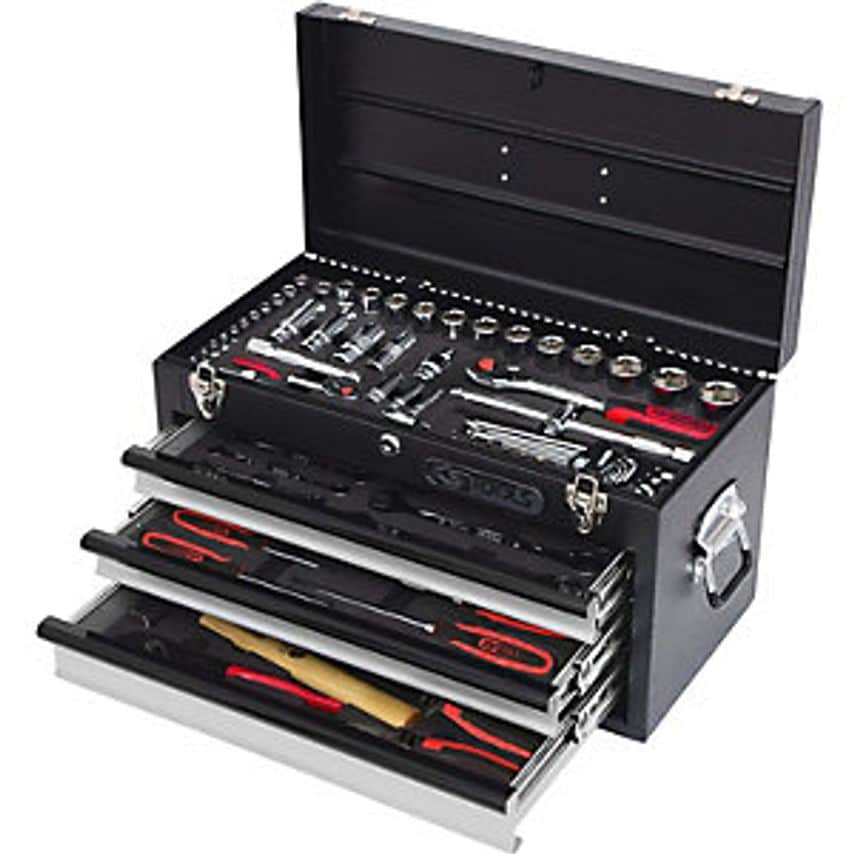 1/4'' + 1/2'' CHROMEplus Universal Tool Set Gear 99 Parts Flank Traction