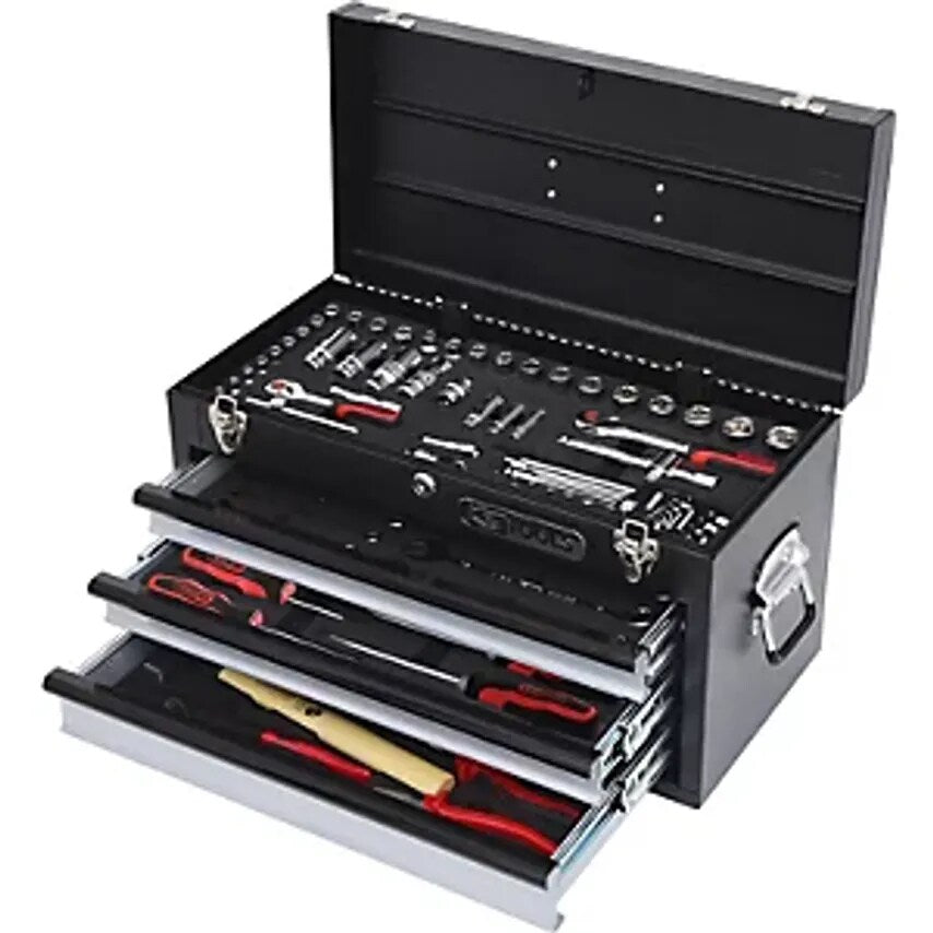1/4'' + 3/8'' CHROMEplus Universal Tool Set 99 Parts Reversible