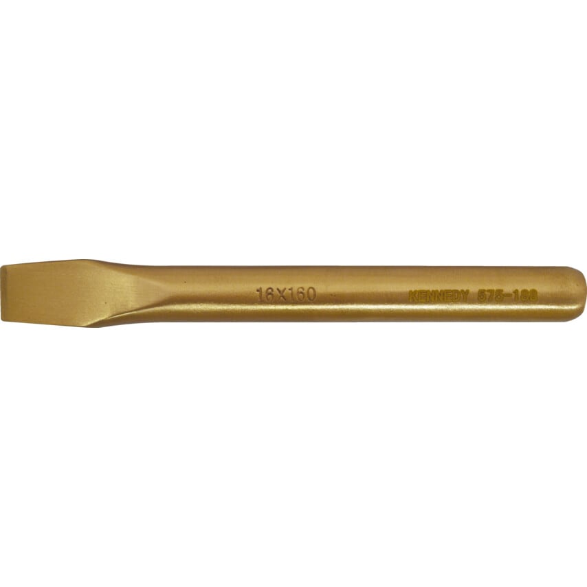 14 x 160mm Spark Resistant Flat Cold Chisel Be-Cu